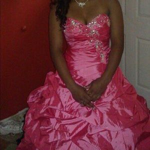 Beautiful Coral Pink Prom/Quinceanera corset dress